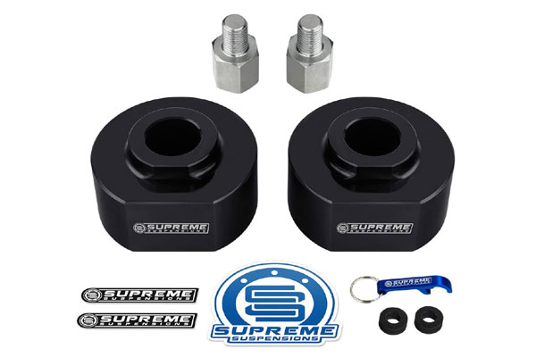 Supreme Suspensions - Front Leveling Kit - 2" Front Lift Spring Spacers with 3/4" Stud Extenders 2WD
